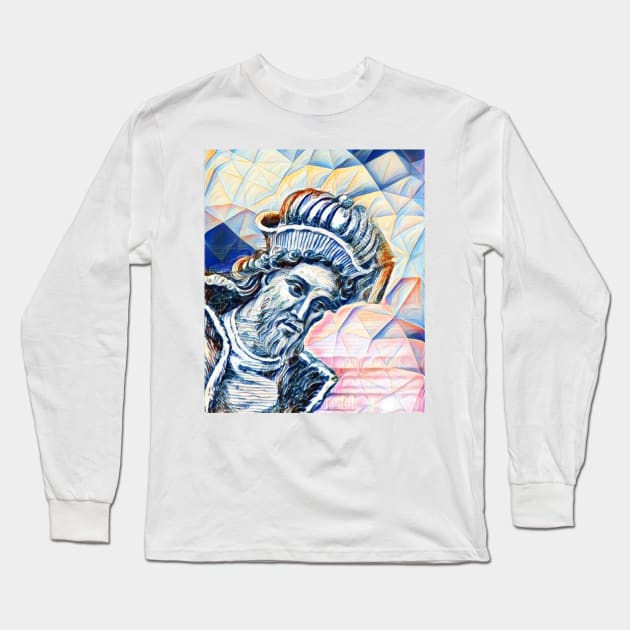 Dionysius of Halicarnassus Portrait | Dionysius of Halicarnassus Artwork 12 Long Sleeve T-Shirt by JustLit